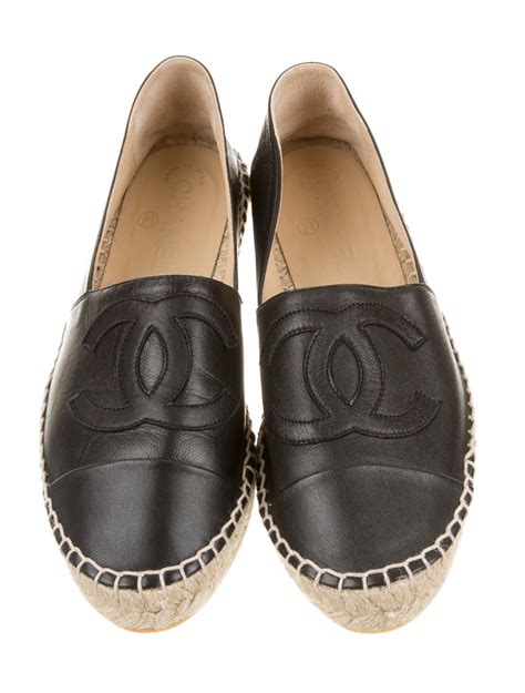 chanel espadrilles true to size|Chanel leather espadrille flats.